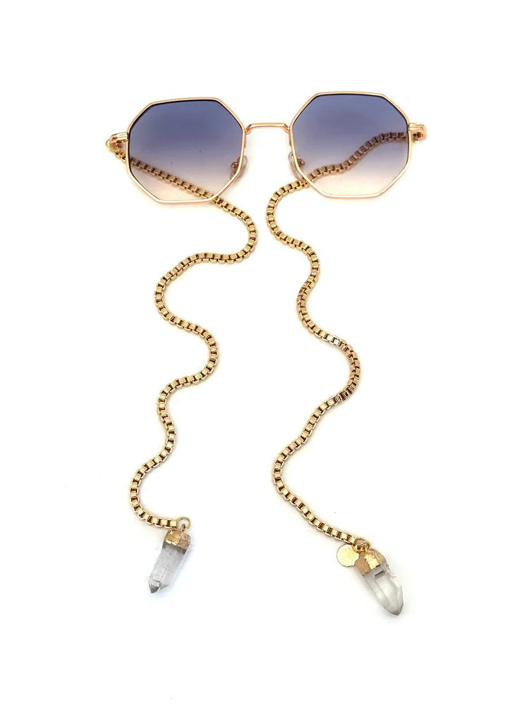 TANJA – El Yapımı Doğal Taşlı Zincirli Gözlük