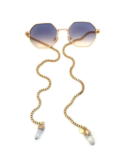 TANJA – El Yapımı Doğal Taşlı Zincirli Gözlük